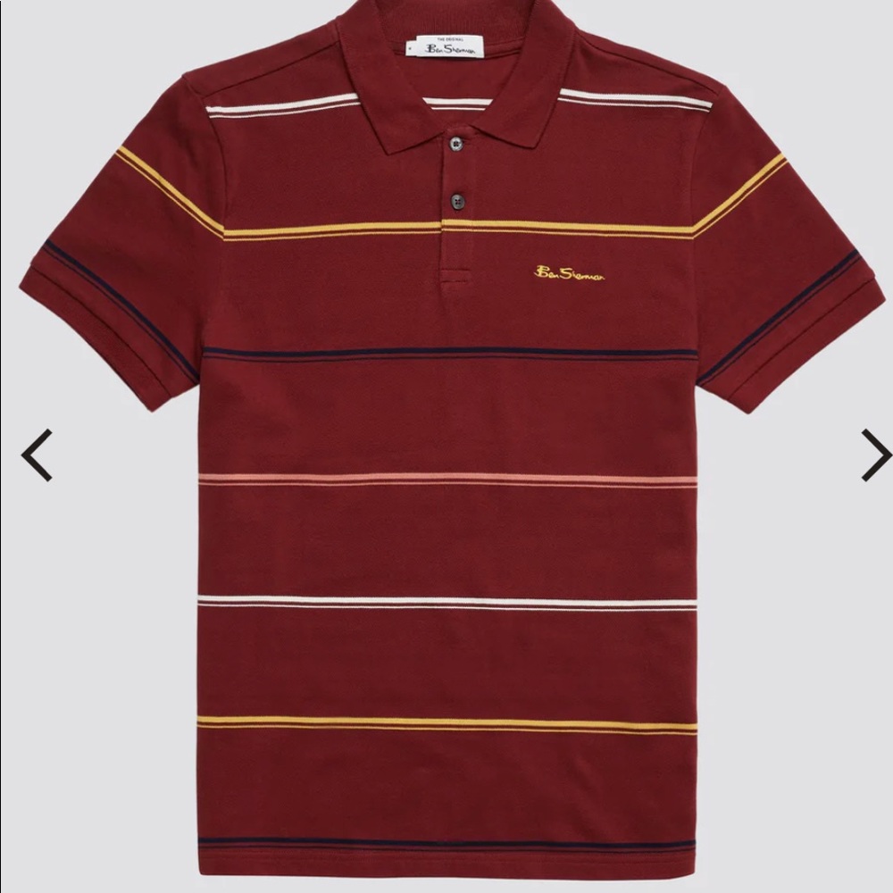 New size medium Ben Sherman polo shirt, claret